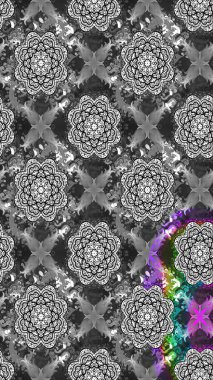 Sınır Kızılderili çiçekli paisley patten. Taslak süsleme izi. Etnik Mandala havlusu. Raster Henna tarzı. Tebrik kartı arkaplanı, boyama kitabı, arkaplan, tekstil için kullanılabilir.