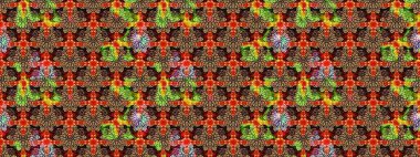 Siyah renkli çiçekler. Raster illüstrasyonu. Çiçek süslemeli çizim deseni.