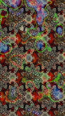 Organik motif arka planı. Ultraviyole kumaş deseni. Raster illüstrasyonu. Çizim deseni.