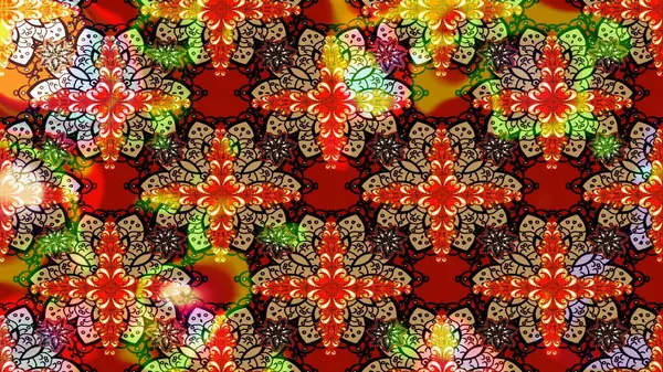 Kırmızı renklerde. Raster illüstrasyonu. Anti-stres için Raster soyut şablon sayfası.