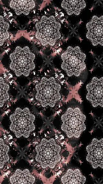 Çiçek desenli raster, siyah çizgi grafik desenli soyut raster arkaplan. Modern stil dokusu.