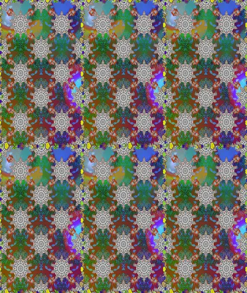 Üretim, duvar kağıdı, baskı, hediye paketi ve scrapbooking Tekstil veya kitap için çiçek sorunsuz arka plan kapsar. Raster resim. Küçük ölçekli çiçek basit şirin desen.