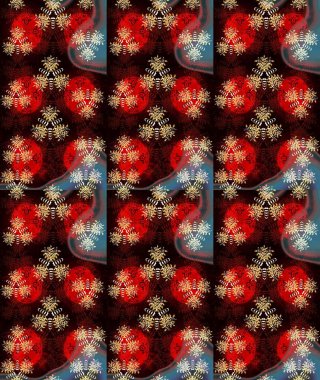 Şirin çiçek elementleri. Robot resim. Siyah renkli çiçekler. Raster illüstrasyonu.