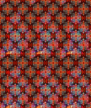 Çiçekli karalama şeklinde Raster çiçek deseni. Kırmızı renkte çiçekler. Nazikçe, güzel çiçek arkaplanı..