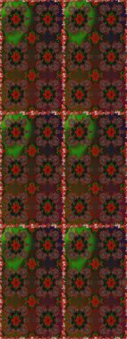 Düz Çiçek Elementleri Tasarımı. Kahverengi ve gri renkli çiçekler. Çiçeksiz desenli arka plan, yaz çiçekleri. Renkli Bahar Teması Kusursuz Arkaplan.