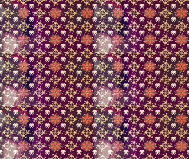 Güzel kumaş deseni. Bahar çiçekleriyle güzel bir çiçek deseni çizmişsin. Raster illüstrasyonu.