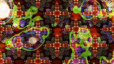 Yumuşak, bahar çiçekli arka plan. Çiçekli karalama şeklinde Raster çiçek deseni. Kahverengi renkte çiçekler.