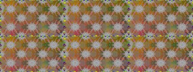 Güzel, parlak, pürüzsüz kumaş, tuval. Kıvırcık, parlak örgü. Şablon, pürüzsüz, çiçekli kenar. Raster illüstrasyonu. Eski moda arka plan. Çiçeklerin çelengi.