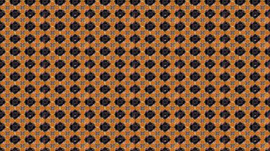 Düz Çiçek Elementleri Tasarımı. Turuncu renkli çiçekler. Raster illüstrasyonundaki çiçek desenli çizim. Renkli Bahar Teması çizim şablonu.