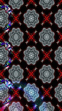 Kumaş desenli papatya çiçeği detayı. Siyah renkte çiçekler.