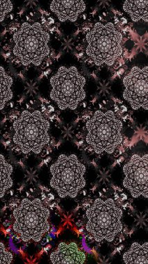 Çiçek deseni. Raster illüstrasyonu. Chichi 'nin kumaş kalıbını çiz. Renkli Bahar Teması eskiz kalıbı. Düz Çiçek Elementleri Tasarımı.