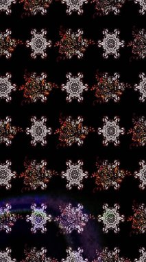 Çiçek ve yapraklı çiçek deseni. Küçük çiçekli şirin bir desen. Raster illüstrasyonu.