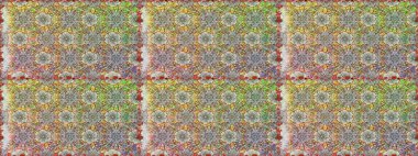 Düz Çiçek Elementleri Tasarım Raster illüstrasyonu. Renkli Bahar Temalı Kusursuz Arkaplan. Çiçeksiz desenli arka plan. Gri ve nötr renkte çiçekler.