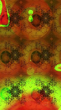 Düz Çiçek Elementleri Tasarımı. Süslü kumaş deseni. Raster illüstrasyonundaki çiçek desenli çizim. Renkli Bahar Teması çizim şablonu.