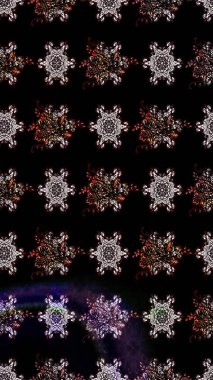 Çiçek ve yapraklı çiçek deseni. Küçük çiçekli şirin bir desen. Raster illüstrasyonu.