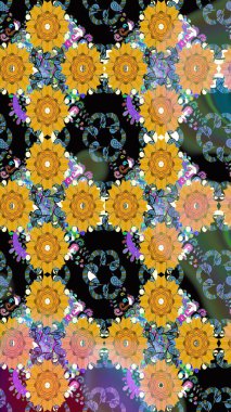 Çizim çiçek deseni duvar kağıdı, web sitesi arka planı, ambalaj kağıdı, davetiye, broşür, afiş veya web sitesi için kullanılabilir. El çizimi Raster çizimi. Karalama elementleri.