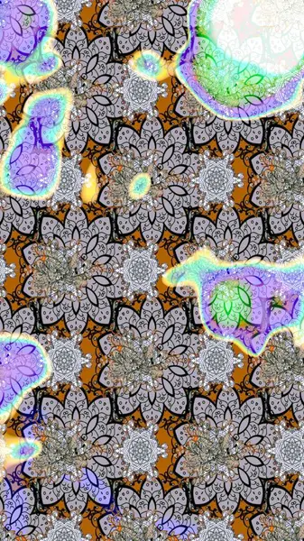 Raster deseni. Sanat, çiçek tarzına ilham verir ve arka plan bırakır. Karalama çiçekleri çizim kalıbı. Gri el çizimi desen.