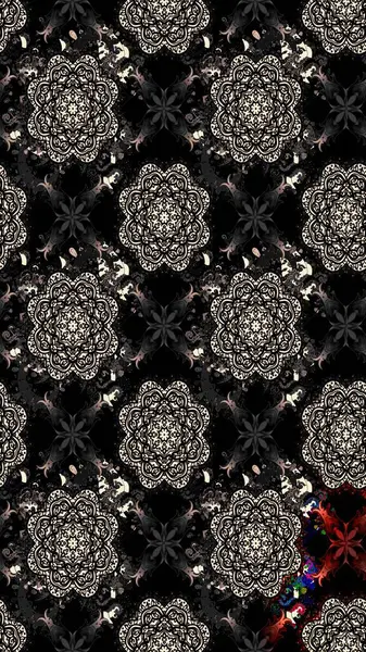 Çiçek desenli eskiz, darbeler, sıçramalar, yaz çiçekleri. Siyah renkli çiçekler. Raster illüstrasyonu.