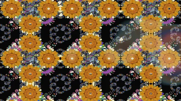 Poster ya da kapak için arka plan. Yapraklı çizim şekli. Davetiye ve kartpostal tasarımı için dekoratif çiçek unsurları. Tekstil için figür. Sevimli zarif çiçekler Raster illüstrasyonu.