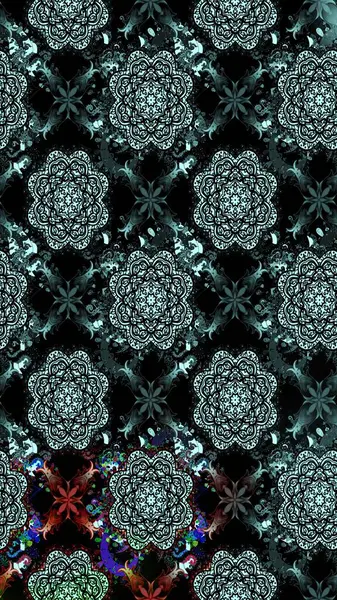 Eskiz Vintage Çiçek Deseni. Raster Kalça dokusu deseni.