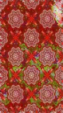 Raster Şirin kumaş deseni. Renkli Bahar Temalı Kusursuz Arkaplan. Düz Çiçek Elementleri Tasarımı. Kusursuz bağbozumu.