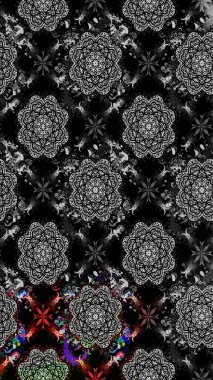 Eskiz klasiği. Raster Şirin kumaş deseni. Renkli Bahar Teması eskiz kalıbı. Düz Çiçek Elementleri Tasarımı.