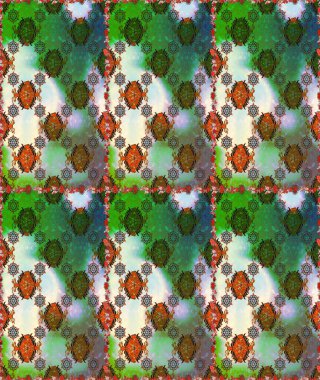 Raster illüstrasyonu. El çizimi. Çiçekli, yapraklı, çiçeksiz çiçek desenli..