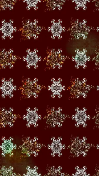 Raster düz çiçek çizim deseni. Hediye ambalaj kağıdı, tebrik kartları, posterler ve pankart tasarımı. Kahverengi renkte çiçekler.