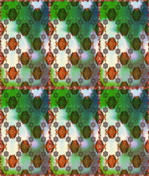 Raster illüstrasyonu. El çizimi. Çiçekli, yapraklı, çiçeksiz çiçek desenli..