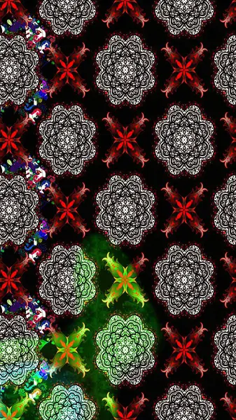 Çiçek buketleriyle klasik bir eskiz şekli. Raster illüstrasyonu. Siyah renklerde.