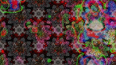 Raster illüstrasyonundaki çiçek desenli çizim. Suluboya tarzında siyah renkte çiçekler.