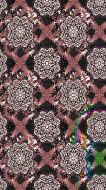 Renkli Bahar Teması eskiz kalıbı. Düz Çiçek Elementleri Tasarımı. Raster..