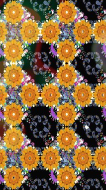 Çiçekli yumuşak bir eskiz şekli. Raster çiçekleri klasik tarzda çizilmiş. Nazikçe, sarı renkte bahar çiçekleri. Raster illüstrasyonu.