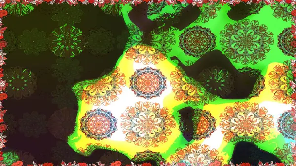 Yapraklı çizim şekli. Şirin, zarif çiçekler Raster illüstrasyonu. Poster ya da kapak için arka plan. Tekstil için figür. Davetiye ve kartpostal tasarımı için dekoratif çiçek unsurları.