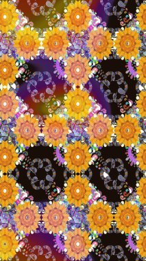 Eskiz Vintage Çiçek Deseni. Raster Kalça dokusu deseni.