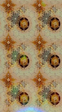 Klasik çiçek tasarımı elementleri. Raster illüstrasyonu. Tarafsız kıvırcık çiçekler nötr renklerde şekillenir.