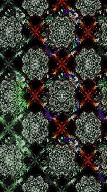 Çiçek buketleriyle klasik bir eskiz şekli. Raster illüstrasyonu. Siyah renklerde.