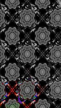 Eskiz klasiği. Raster Şirin kumaş deseni. Renkli Bahar Teması eskiz kalıbı. Düz Çiçek Elementleri Tasarımı.