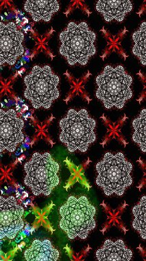 Çiçek buketleriyle klasik bir eskiz şekli. Raster illüstrasyonu. Siyah renklerde.