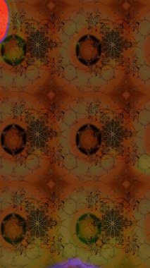 Chichi 'nin kumaş kalıbını çiz. Raster illüstrasyonu. Çiçek deseni. Renkli Bahar Teması eskiz kalıbı. Düz Çiçek Elementleri Tasarımı.