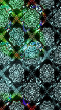 Raster Illustrasyon 'daki Çiçek Deseni' nin son moda çizimi. Güzel kumaş deseni. Renkli Yaz Temalı eskiz kalıbı. Düz Çiçek Elementleri Tasarımı.