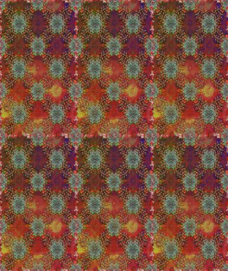 Kahverengi renklerde bahar çiçekleri. Raster çiçekleri klasik tarzda çizilmiş. Raster illüstrasyonu. Çiçekli, pürüzsüz desen.