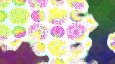 Çiçekli güzel suluboya desen. Raster illüstrasyonu. Tarafsız renklerde.