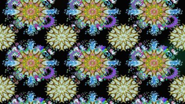 Küçük çiçekte güzel bir desen. Çiçekli yaz çiçekleri. Motley illüstrasyonu. Küçük renkli çiçekler. Kusursuz. Moda baskıları için zarif bir şablon.