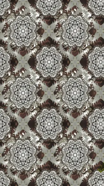 Gri renkli gri papatya deseni. Raster illüstrasyonu. Gri renklerde.