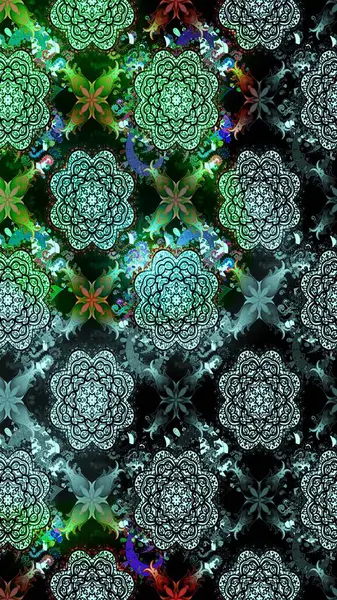 Raster Illustrasyon 'daki Çiçek Deseni' nin son moda çizimi. Güzel kumaş deseni. Renkli Yaz Temalı eskiz kalıbı. Düz Çiçek Elementleri Tasarımı.