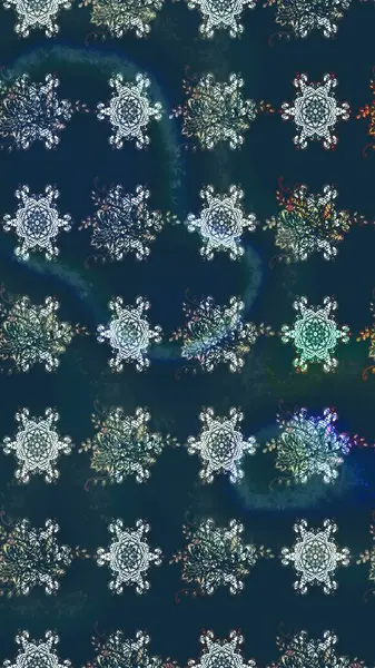 Raster çiçek desenleri çiziyor. Vadinin mavi renkli çiçekleri.