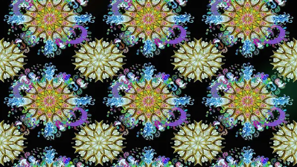 Küçük çiçekte güzel bir desen. Çiçekli yaz çiçekleri. Motley illüstrasyonu. Küçük renkli çiçekler. Kusursuz. Moda baskıları için zarif bir şablon.