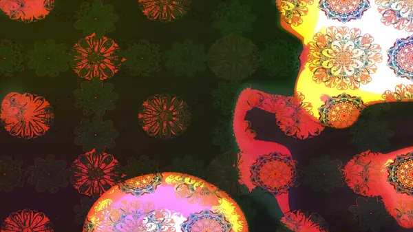 Zentangle soyut çiçekleri. Karalama çiçeği. Raster illüstrasyonu. Güzel kumaş deseni. Renkli Bahar Teması eskiz kalıbı. Düz Çiçek Elementleri Tasarımı.