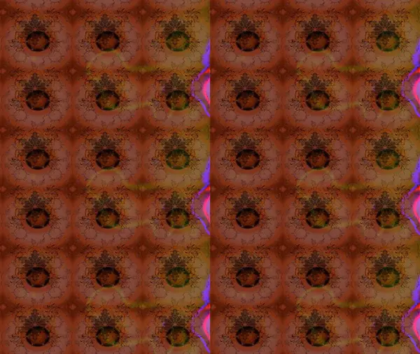 Suluboya, elle çizilmiş. Eskiz arkaplan modeli. Kahverengi üzerine çiçekler. Raster stoku.